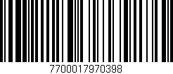 Código de barras (EAN, GTIN, SKU, ISBN): '7700017970398'