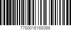 Código de barras (EAN, GTIN, SKU, ISBN): '7700018169388'