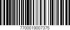 Código de barras (EAN, GTIN, SKU, ISBN): '7700019007375'
