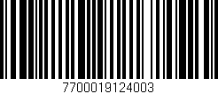 Código de barras (EAN, GTIN, SKU, ISBN): '7700019124003'