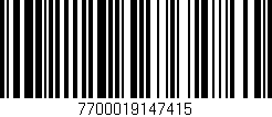 Código de barras (EAN, GTIN, SKU, ISBN): '7700019147415'