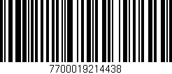 Código de barras (EAN, GTIN, SKU, ISBN): '7700019214438'