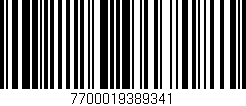 Código de barras (EAN, GTIN, SKU, ISBN): '7700019389341'