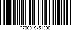 Código de barras (EAN, GTIN, SKU, ISBN): '7700019451390'