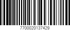 Código de barras (EAN, GTIN, SKU, ISBN): '7700020137429'