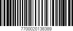 Código de barras (EAN, GTIN, SKU, ISBN): '7700020138389'