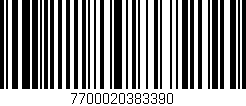 Código de barras (EAN, GTIN, SKU, ISBN): '7700020383390'