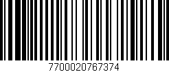 Código de barras (EAN, GTIN, SKU, ISBN): '7700020767374'
