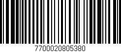 Código de barras (EAN, GTIN, SKU, ISBN): '7700020805380'