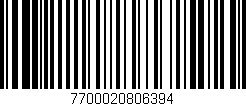 Código de barras (EAN, GTIN, SKU, ISBN): '7700020806394'