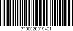 Código de barras (EAN, GTIN, SKU, ISBN): '7700020819431'