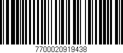 Código de barras (EAN, GTIN, SKU, ISBN): '7700020919438'