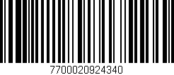 Código de barras (EAN, GTIN, SKU, ISBN): '7700020924340'