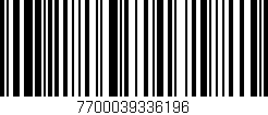 Código de barras (EAN, GTIN, SKU, ISBN): '7700039336196'