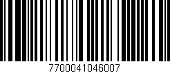 Código de barras (EAN, GTIN, SKU, ISBN): '7700041046007'