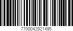 Código de barras (EAN, GTIN, SKU, ISBN): '7700042921495'