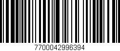 Código de barras (EAN, GTIN, SKU, ISBN): '7700042996394'