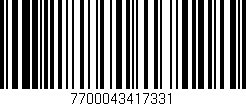 Código de barras (EAN, GTIN, SKU, ISBN): '7700043417331'