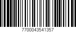 Código de barras (EAN, GTIN, SKU, ISBN): '7700043541357'