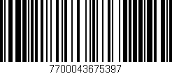 Código de barras (EAN, GTIN, SKU, ISBN): '7700043675397'