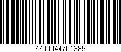 Código de barras (EAN, GTIN, SKU, ISBN): '7700044761389'