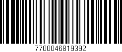 Código de barras (EAN, GTIN, SKU, ISBN): '7700046819392'