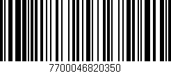 Código de barras (EAN, GTIN, SKU, ISBN): '7700046820350'