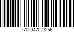 Código de barras (EAN, GTIN, SKU, ISBN): '7700047029356'