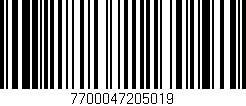 Código de barras (EAN, GTIN, SKU, ISBN): '7700047205019'