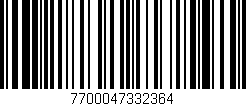 Código de barras (EAN, GTIN, SKU, ISBN): '7700047332364'