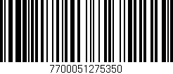 Código de barras (EAN, GTIN, SKU, ISBN): '7700051275350'