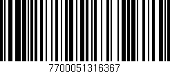 Código de barras (EAN, GTIN, SKU, ISBN): '7700051316367'
