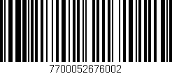 Código de barras (EAN, GTIN, SKU, ISBN): '7700052676002'