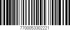 Código de barras (EAN, GTIN, SKU, ISBN): '7700053302221'