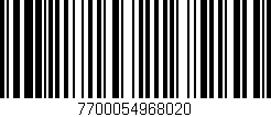 Código de barras (EAN, GTIN, SKU, ISBN): '7700054968020'