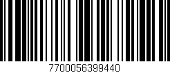 Código de barras (EAN, GTIN, SKU, ISBN): '7700056399440'