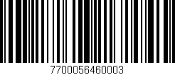 Código de barras (EAN, GTIN, SKU, ISBN): '7700056460003'