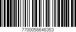 Código de barras (EAN, GTIN, SKU, ISBN): '7700056646353'