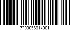 Código de barras (EAN, GTIN, SKU, ISBN): '7700056914001'
