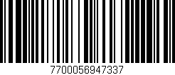 Código de barras (EAN, GTIN, SKU, ISBN): '7700056947337'