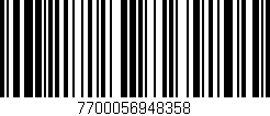 Código de barras (EAN, GTIN, SKU, ISBN): '7700056948358'