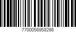 Código de barras (EAN, GTIN, SKU, ISBN): '7700056959286'