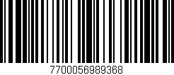 Código de barras (EAN, GTIN, SKU, ISBN): '7700056989368'