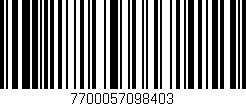Código de barras (EAN, GTIN, SKU, ISBN): '7700057098403'