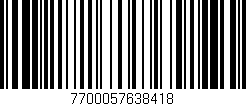 Código de barras (EAN, GTIN, SKU, ISBN): '7700057638418'