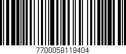 Código de barras (EAN, GTIN, SKU, ISBN): '7700058119404'