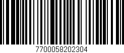 Código de barras (EAN, GTIN, SKU, ISBN): '7700058202304'