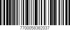 Código de barras (EAN, GTIN, SKU, ISBN): '7700058382037'