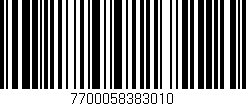 Código de barras (EAN, GTIN, SKU, ISBN): '7700058383010'
