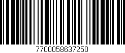 Código de barras (EAN, GTIN, SKU, ISBN): '7700058637250'